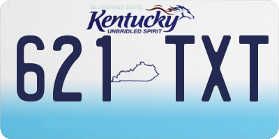KY license plate 621TXT