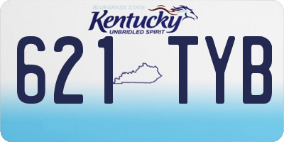 KY license plate 621TYB
