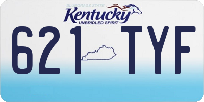 KY license plate 621TYF