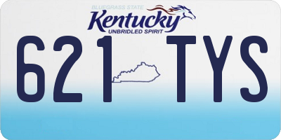KY license plate 621TYS
