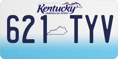 KY license plate 621TYV