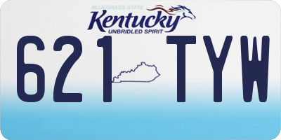 KY license plate 621TYW