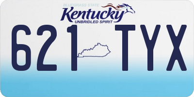 KY license plate 621TYX