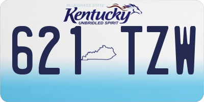 KY license plate 621TZW