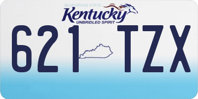 KY license plate 621TZX