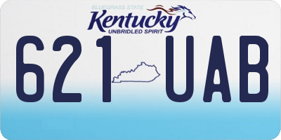 KY license plate 621UAB