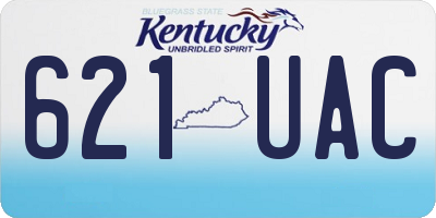 KY license plate 621UAC