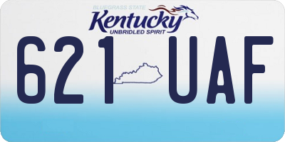 KY license plate 621UAF