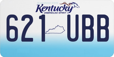 KY license plate 621UBB