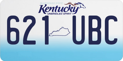 KY license plate 621UBC