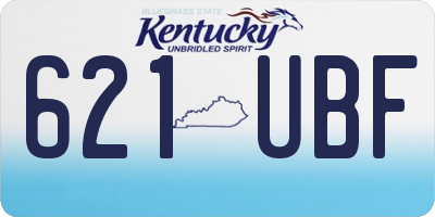 KY license plate 621UBF