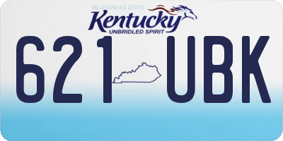 KY license plate 621UBK
