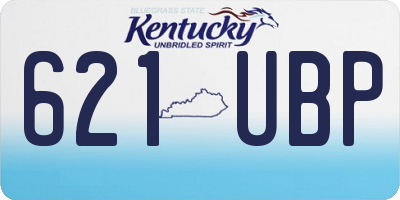 KY license plate 621UBP