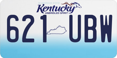 KY license plate 621UBW
