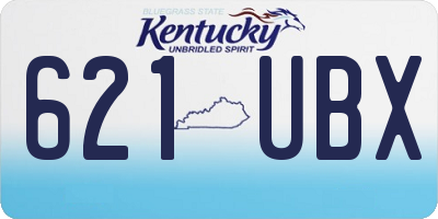 KY license plate 621UBX