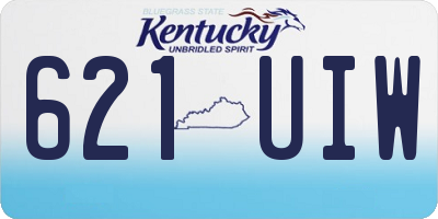 KY license plate 621UIW