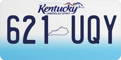 KY license plate 621UQY