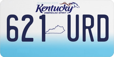 KY license plate 621URD