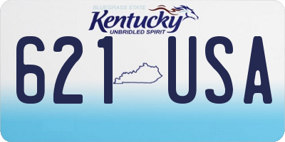 KY license plate 621USA