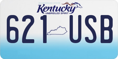 KY license plate 621USB