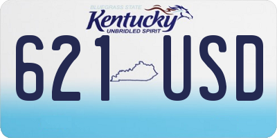 KY license plate 621USD