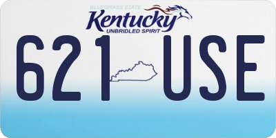 KY license plate 621USE