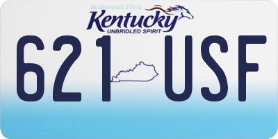 KY license plate 621USF