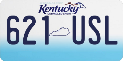 KY license plate 621USL