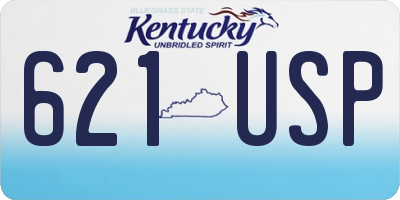 KY license plate 621USP