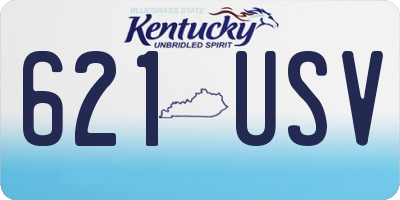 KY license plate 621USV