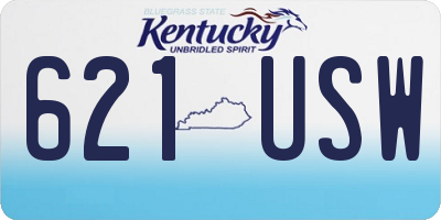 KY license plate 621USW