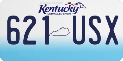 KY license plate 621USX