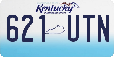 KY license plate 621UTN