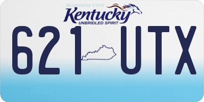 KY license plate 621UTX