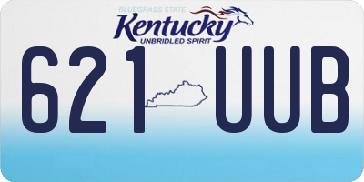 KY license plate 621UUB