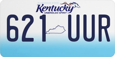 KY license plate 621UUR