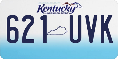 KY license plate 621UVK