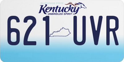 KY license plate 621UVR