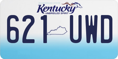 KY license plate 621UWD