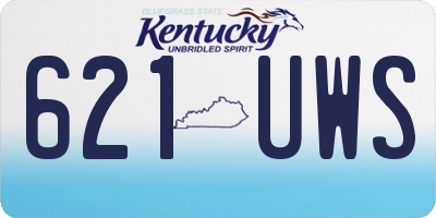 KY license plate 621UWS