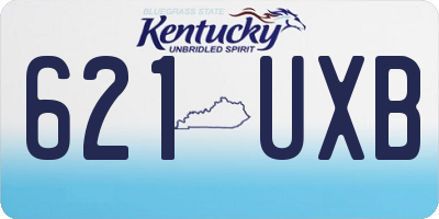 KY license plate 621UXB