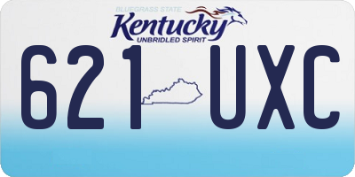 KY license plate 621UXC