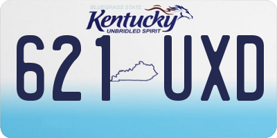 KY license plate 621UXD