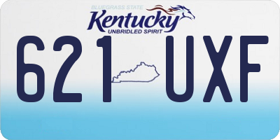 KY license plate 621UXF