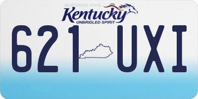 KY license plate 621UXI