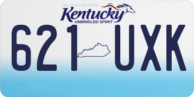 KY license plate 621UXK