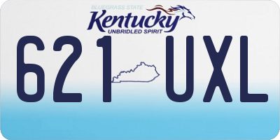 KY license plate 621UXL