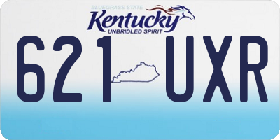 KY license plate 621UXR