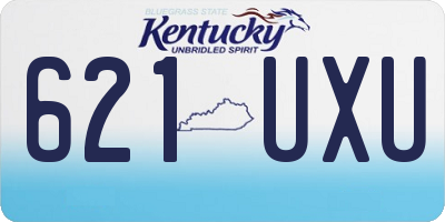 KY license plate 621UXU