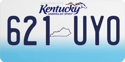 KY license plate 621UYO
